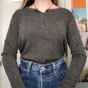 Grey brandy Melville thermal top